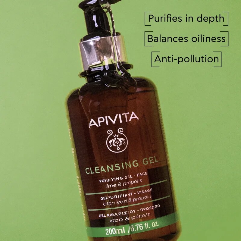 Apivita Cleansing Gel for Oily Skin čisticí gel pro mastnou a smíšenou pleť 200 ml