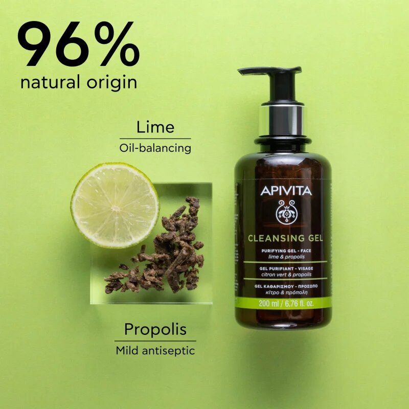 Apivita Cleansing Gel for Oily Skin čisticí gel pro mastnou a smíšenou pleť 200 ml