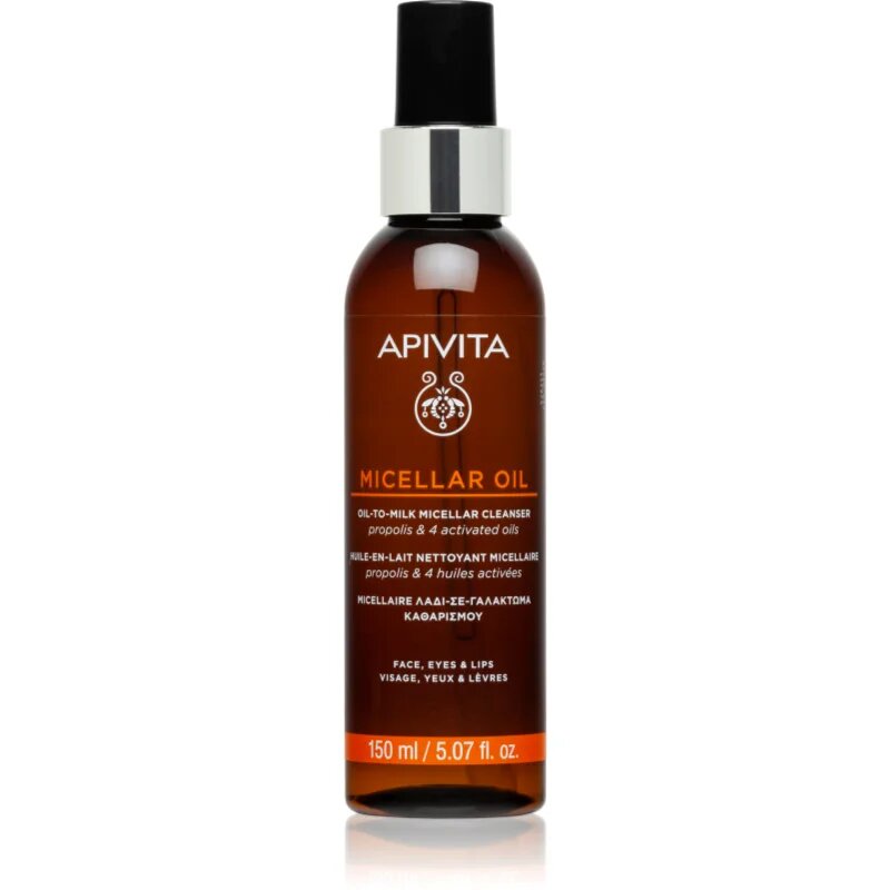 Apivita Cleansing Micellar Oil čisticí a odličovací olej 150 ml
