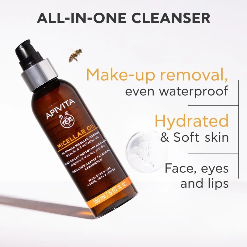Apivita Cleansing Micellar Oil čisticí a odličovací olej 150 ml