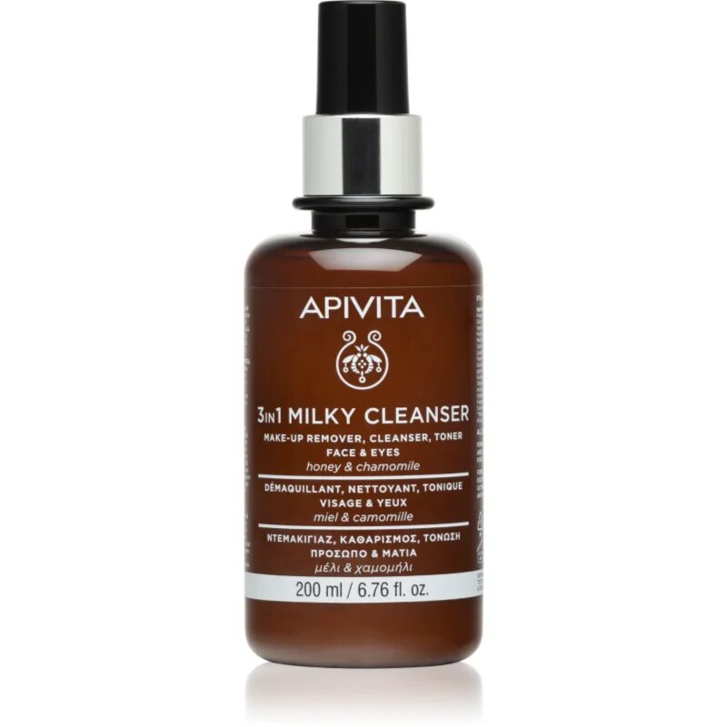 Apivita Cleansing Milk Face & Eyes čisticí mléko 3 v 1 na obličej a oči 200 ml