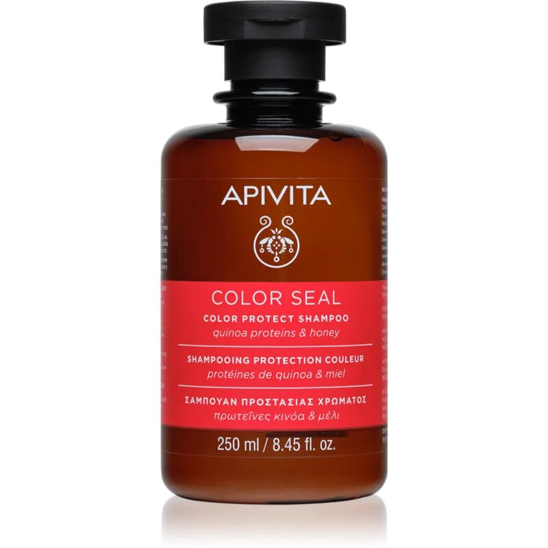 Apivita Color Seal Shampoo šampon pro ochranu barvených vlasů bez sulfátů 250 ml