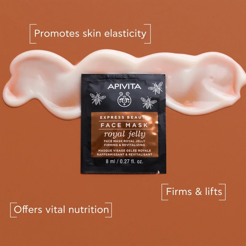 Apivita Express Beauty Anti-aging Face Mask Royal Jelly revitalizační pleťová maska se zpevňujícím účinkem 2x8 ml