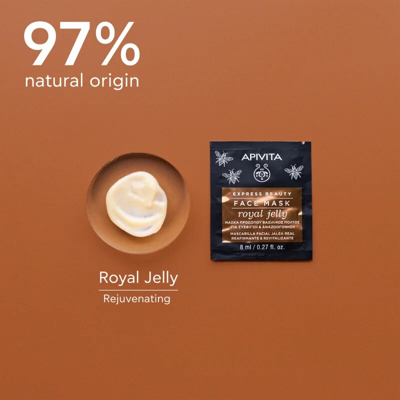Apivita Express Beauty Anti-aging Face Mask Royal Jelly revitalizační pleťová maska se zpevňujícím účinkem 2x8 ml