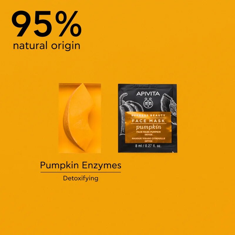 Apivita Express Beauty Detox Face Mask Pumpkin detoxikační pleťová maska 2x8 ml