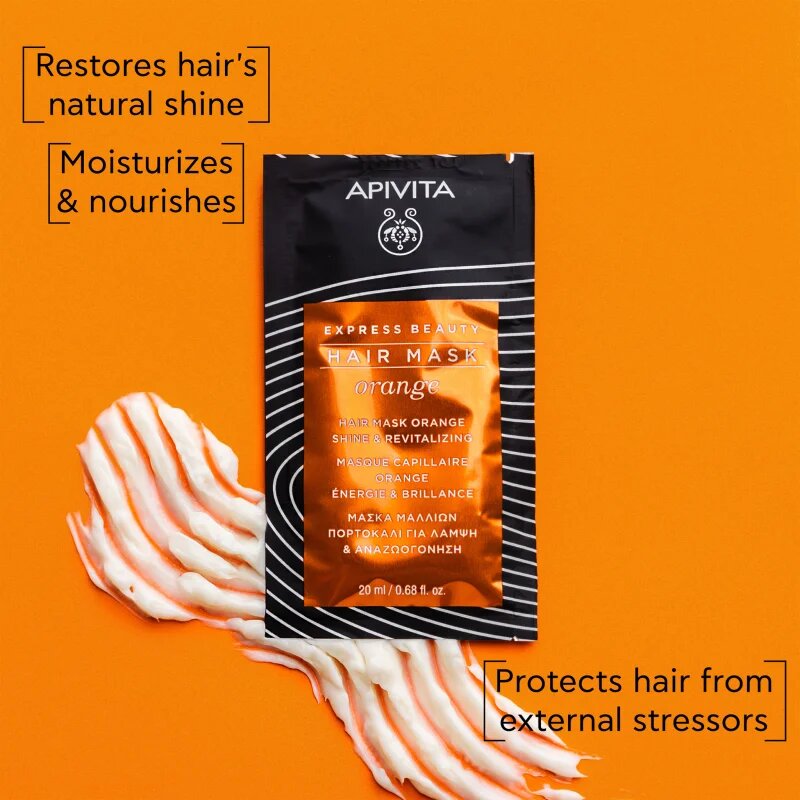 Apivita Express Beauty Hair mask Shine Orange revitalizační maska na vlasy 20 ml