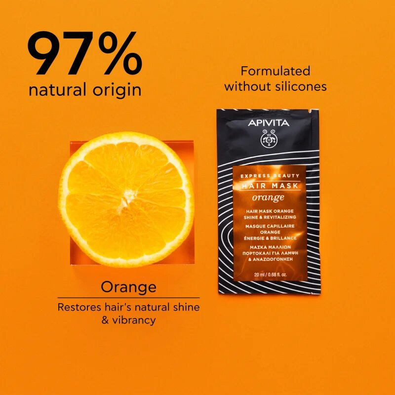 Apivita Express Beauty Hair mask Shine Orange revitalizační maska na vlasy 20 ml