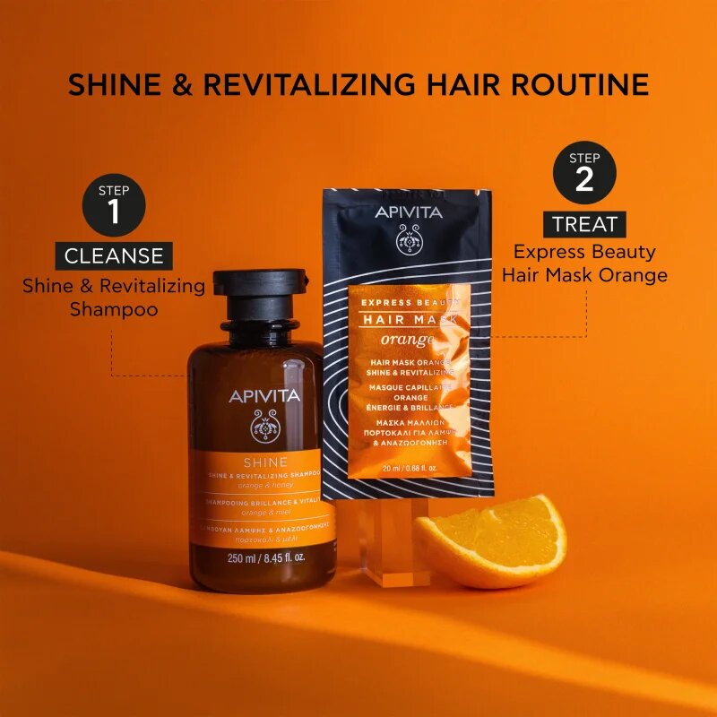 Apivita Express Beauty Hair mask Shine Orange revitalizační maska na vlasy 20 ml