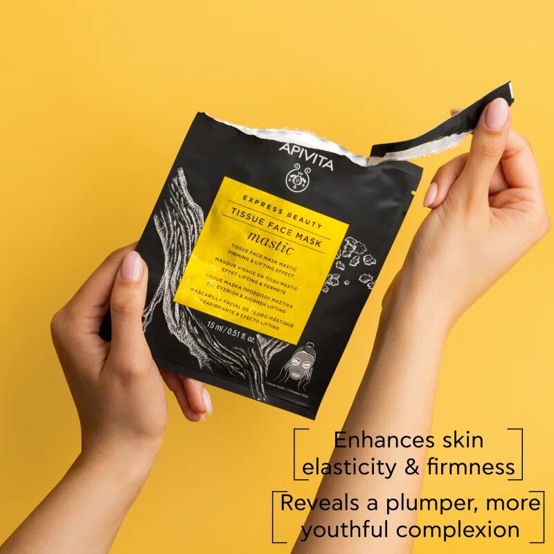 Apivita Express Beauty Lifting Tissue Face Mask Mastic liftingová plátýnková maska 15 ml