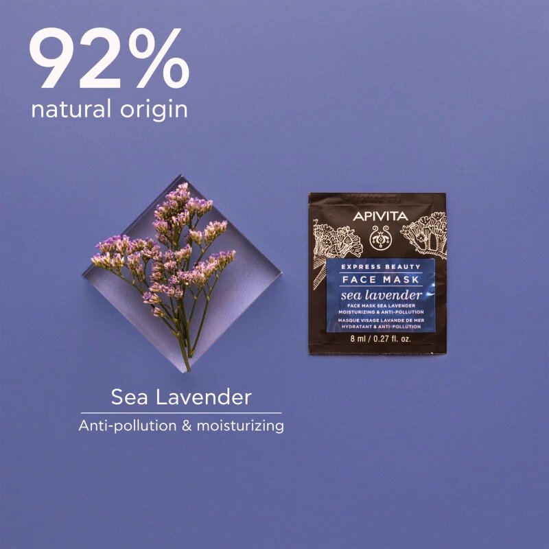 Apivita Express Beauty Moisturizing Face Mask Sea Lavender pleťová maska s hydratačním účinkem 2x8 ml