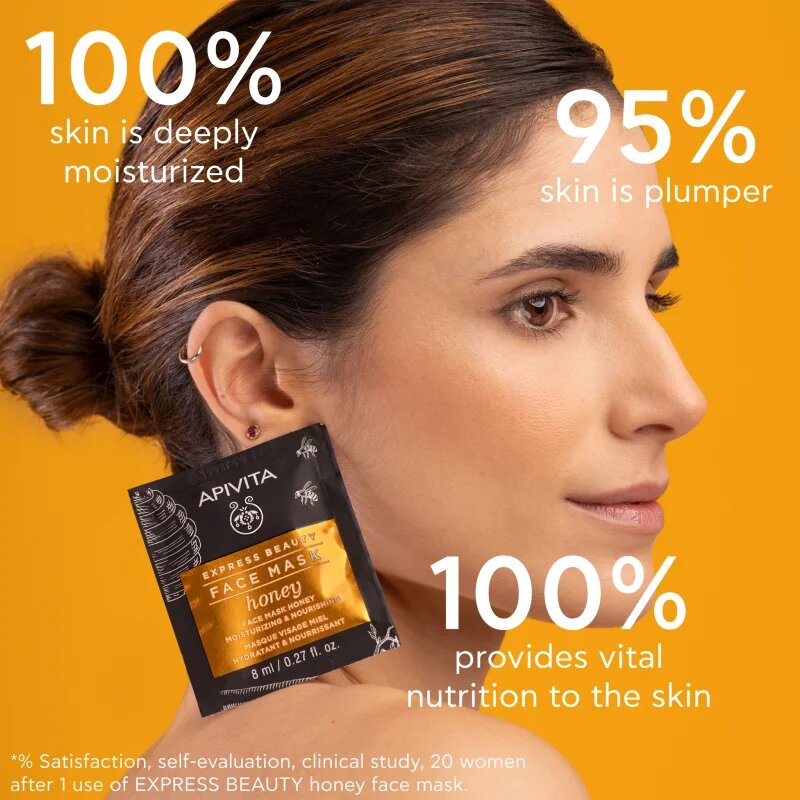 Apivita Express Beauty Nourishing Face Mask Honey hydratační a vyživující maska na obličej 2x8 ml
