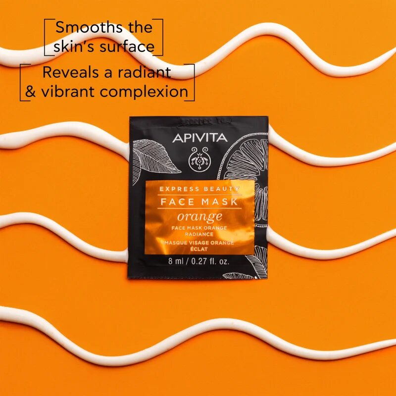 Apivita Express Beauty Radiance Face mask Orange rozjasňující maska na obličej 2x8 ml