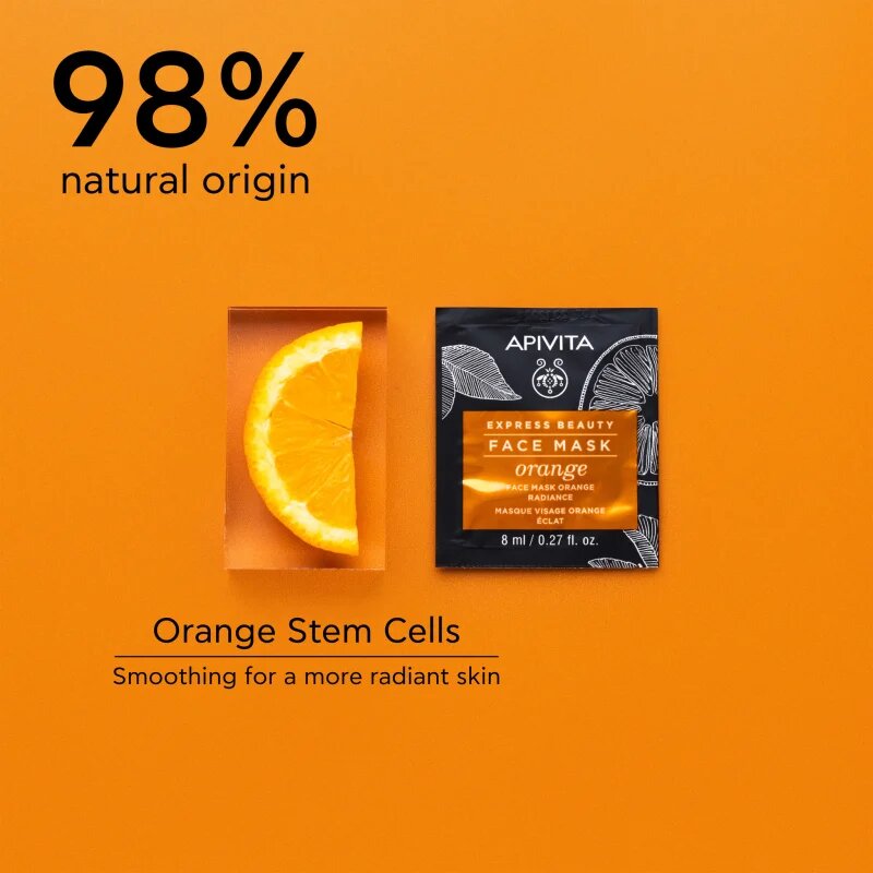 Apivita Express Beauty Radiance Face mask Orange rozjasňující maska na obličej 2x8 ml