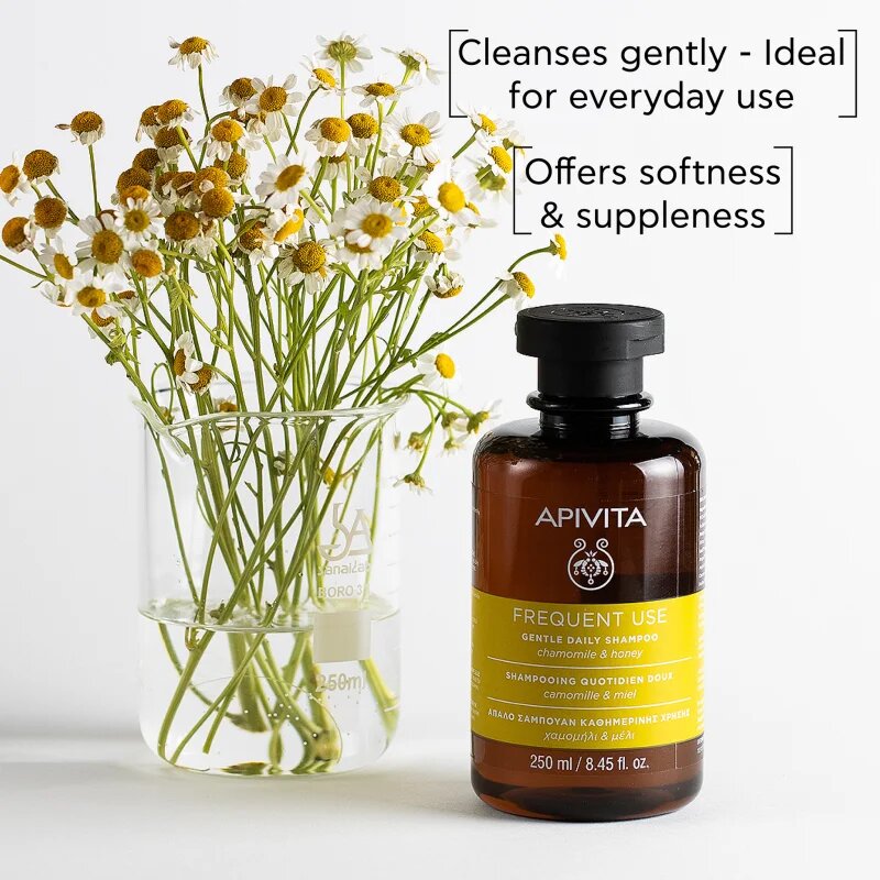 Apivita Frequent Use Gentle Daily Shampoo šampon pro každodenní mytí vlasů s heřmánkem 250 ml