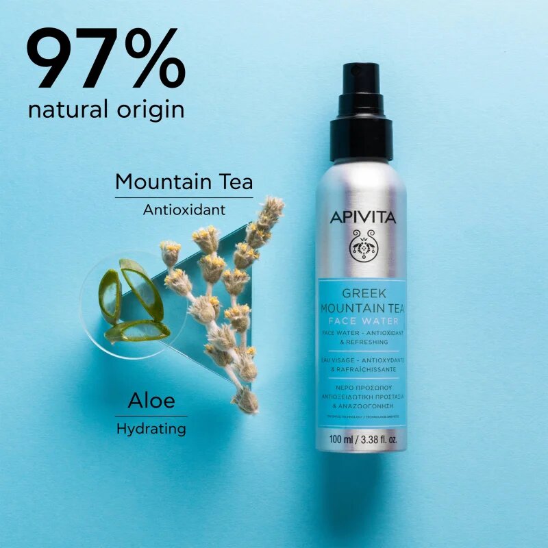 Apivita Greek Mountain Tea Face Water antioxidační hydratační mlha 100 ml