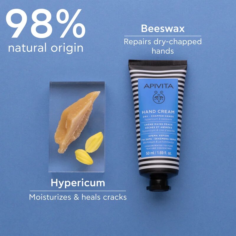 Apivita Hand Care Hand cream for Dry-Chapped Hands intenzivní krém na ruce s hydratačním účinkem 50 ml