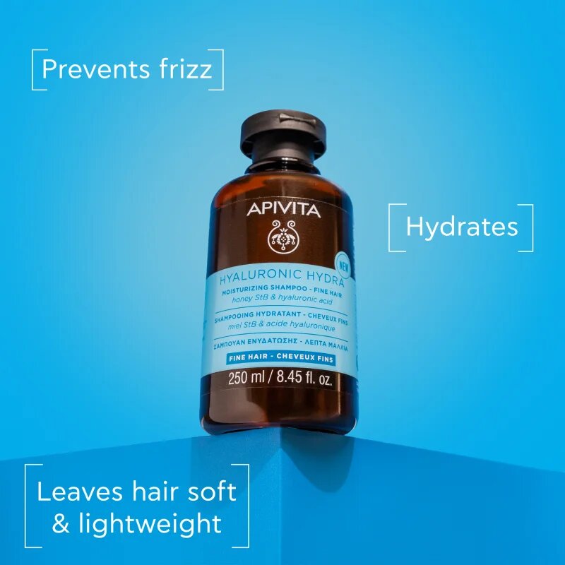 Apivita Hyaluronic Hydra Fine Hair Moisturizing Shampoo hydratační šampon pro jemné vlasy 250 ml