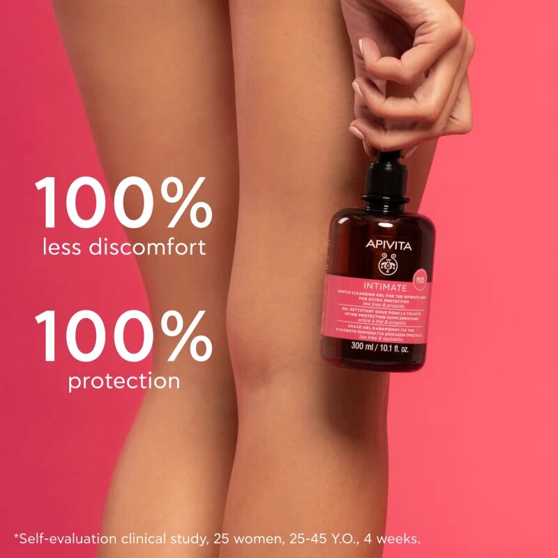 Apivita Intimate Plus Cleansing Gel jemný pěnivý mycí gel na intimní hygienu 300 ml