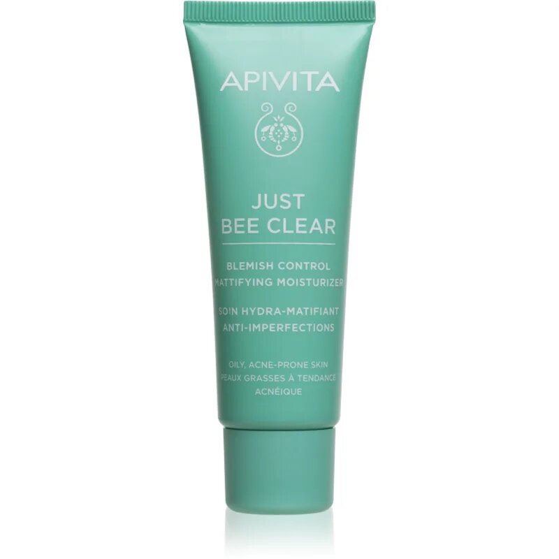 Apivita Just Bee Clear Blemish Control Moisturizer hydratační krém na obličej s niacinamidem 40 ml