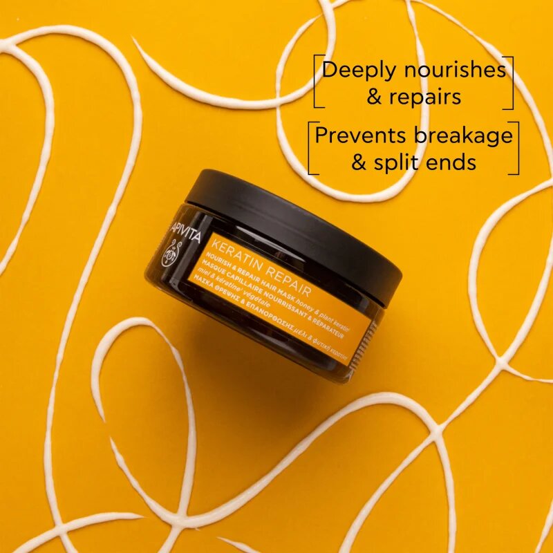 Apivita Keratin Repair Nourish Repair Hair Mask obnovující maska pro poškozené vlasy s keratinem 200 ml