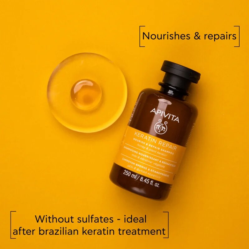 Apivita Keratin Repair Nourish Repair Shampoo čisticí šampon 250 ml