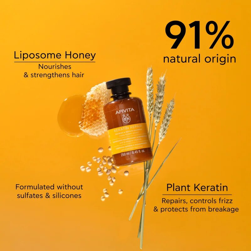 Apivita Keratin Repair Nourish Repair Shampoo čisticí šampon 250 ml