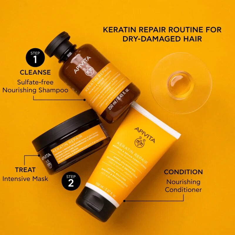 Apivita Keratin Repair Nourish Repair Shampoo čisticí šampon 250 ml
