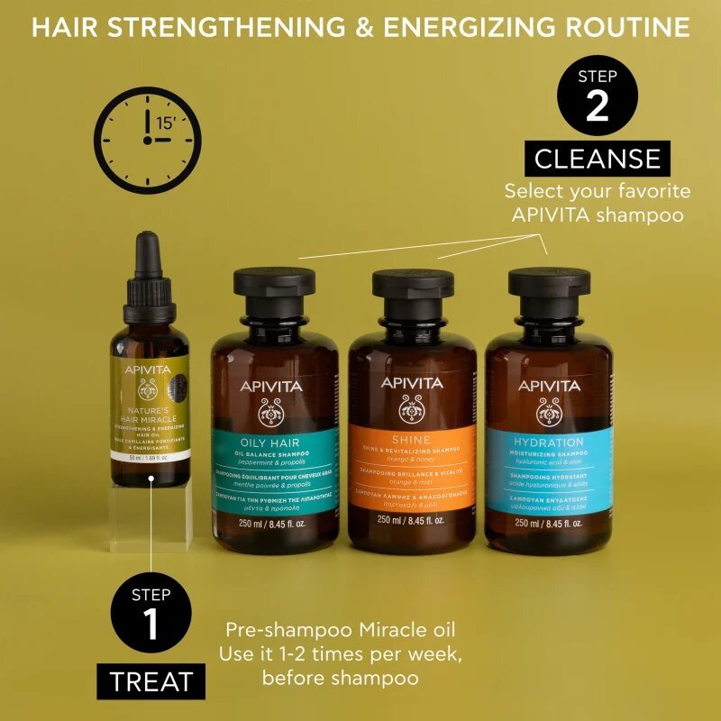 Apivita Nature's Hair Miracle Strengthening Hair Oil olej pro posílení vlasů 50 ml