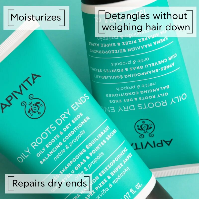 Apivita Oily Roots & Dry Ends Balancing Conditioner kondicionér pro mastnou vlasovou pokožku a suché konečky 150 ml