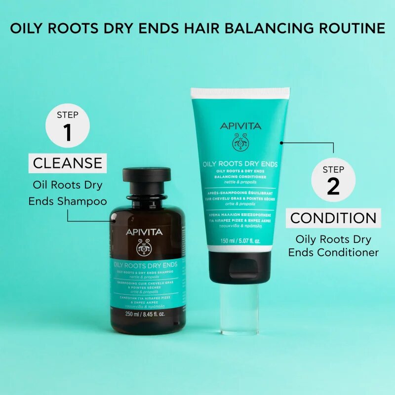 Apivita Oily Roots & Dry Ends Balancing Conditioner kondicionér pro mastnou vlasovou pokožku a suché konečky 150 ml