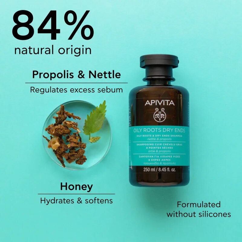 Apivita Oily Roots & Dry Ends sada pro mastnou vlasovou pokožku a suché konečky