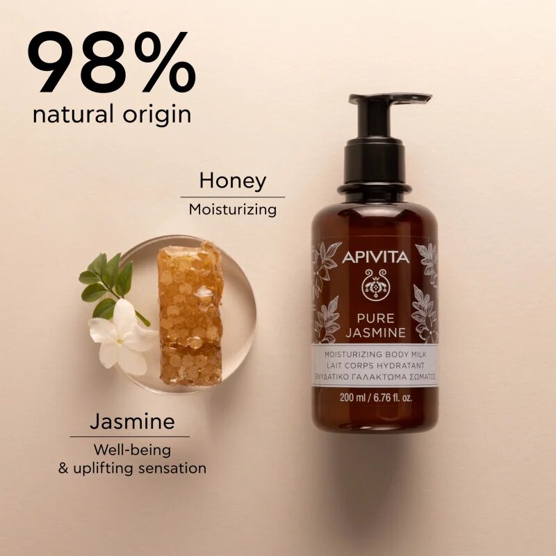 Apivita Pure Jasmine Body Milk hydratační tělové mléko 200 ml