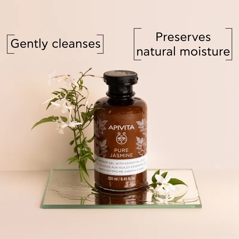 Apivita Pure Jasmine Shower Gel hydratační sprchový gel s esenciálními oleji 250 ml