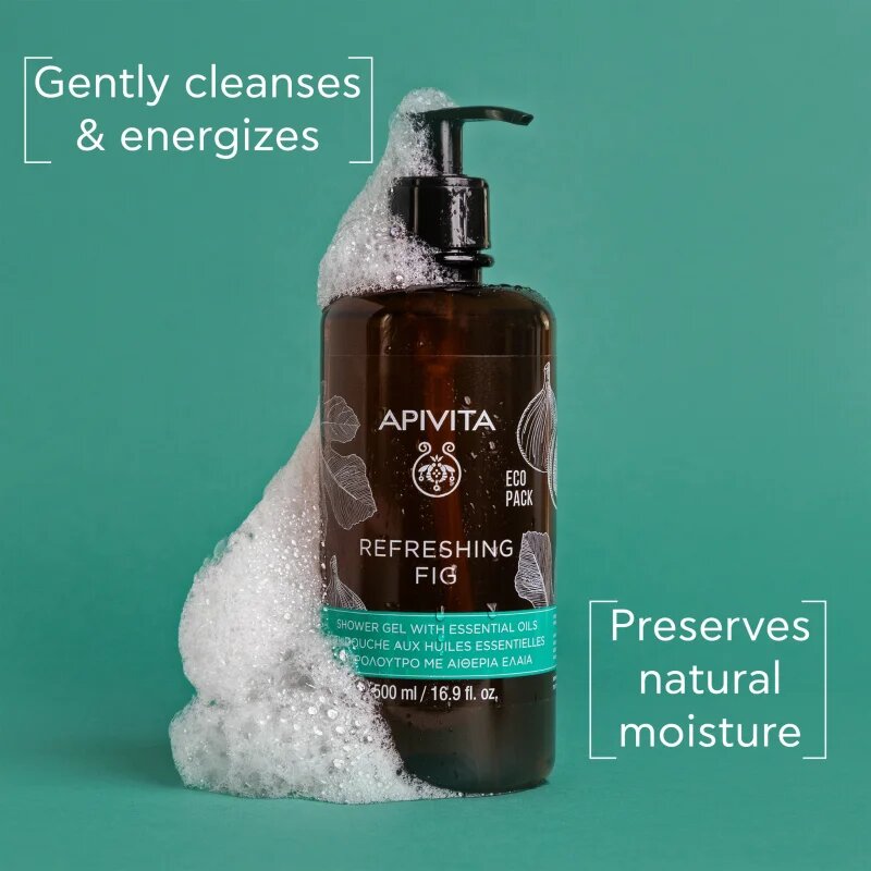 Apivita Refreshing Fig Shower Gel osvěžující sprchový gel s esenciálními oleji 250 ml