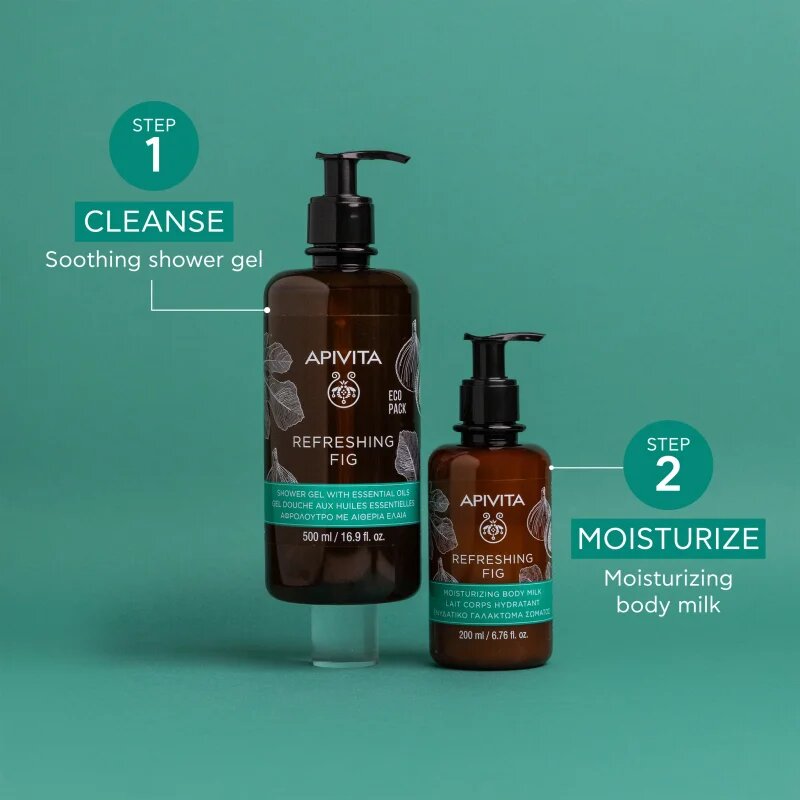 Apivita Refreshing Fig Shower Gel osvěžující sprchový gel s esenciálními oleji 500 ml