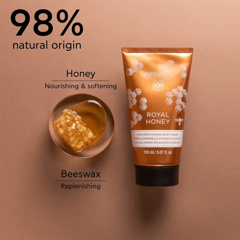 Apivita Royal Honey Rich Body Cream hydratační tělový krém 150 ml
