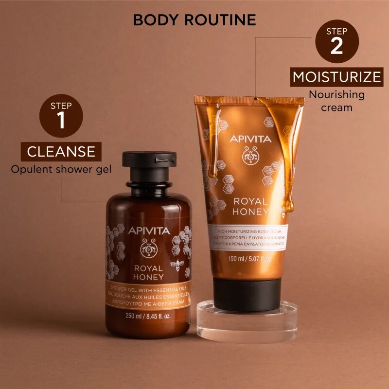Apivita Royal Honey Rich Body Cream hydratační tělový krém 150 ml
