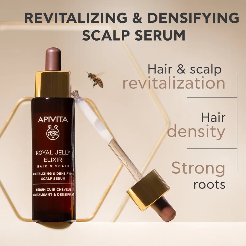 Apivita Royal Jelly Elixir Revitalizing & Densifying Scalp Serum revitalizační sérum pro pokožku hlavy 50 ml