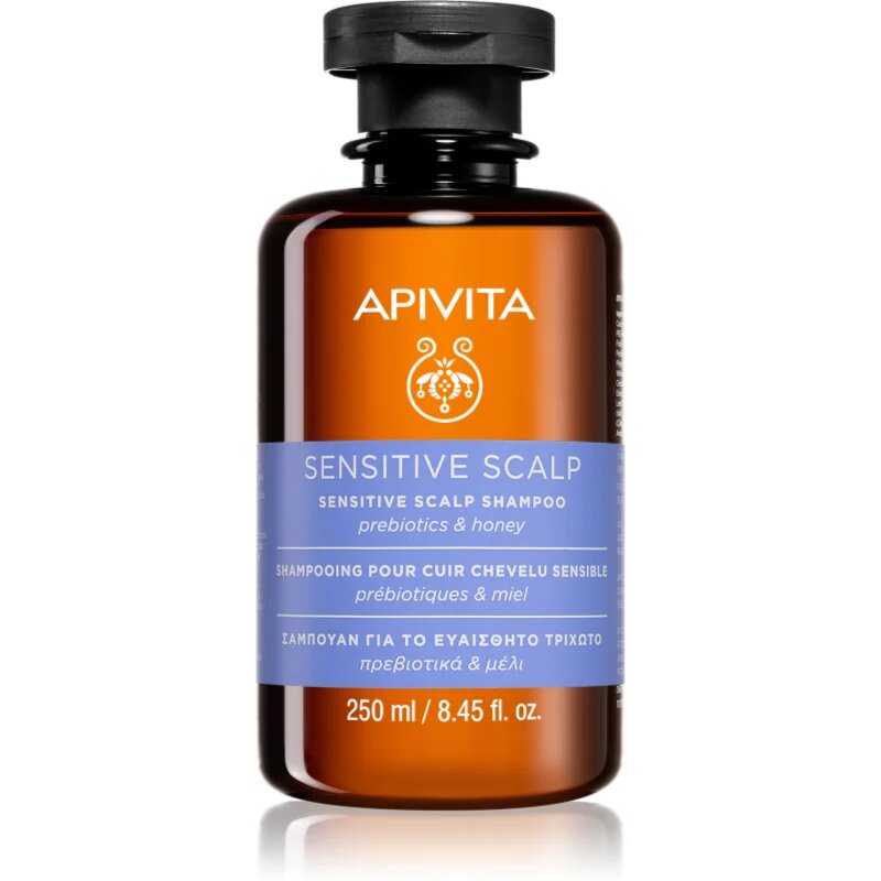 Apivita Sensitive Scalp Shampoo šampon pro citlivou a podrážděnou pokožku hlavy bez sulfátů 250 ml