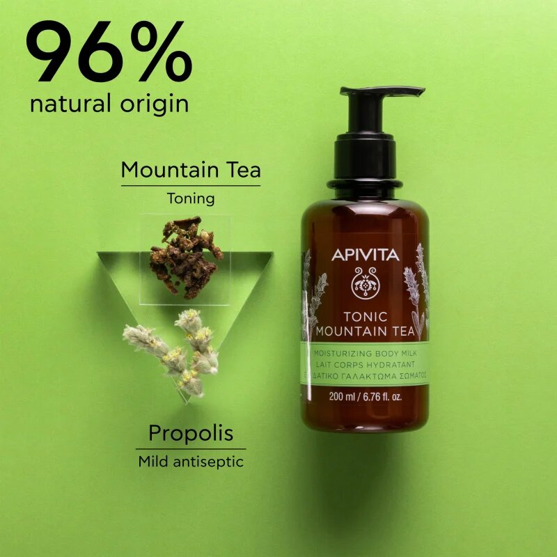 Apivita Tonic Mountain Tea Moisturizing Body Milk hydratační tělové mléko 200 ml
