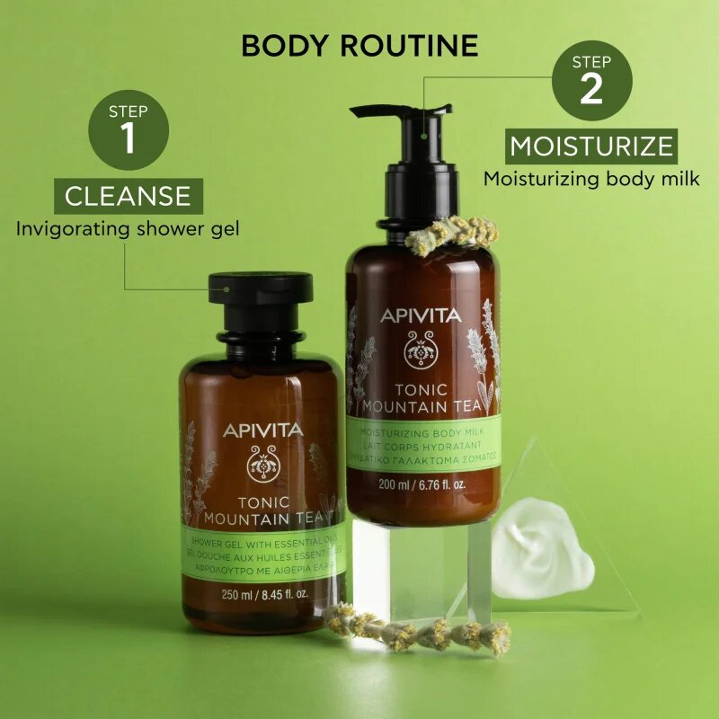 Apivita Tonic Mountain Tea Moisturizing Body Milk hydratační tělové mléko 200 ml