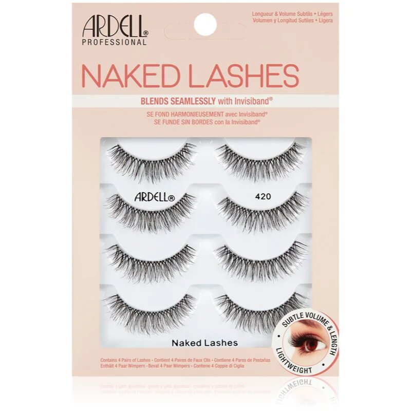 Ardell Naked Lashes Multipack nalepovací řasy velké balení typ 420 4 pár