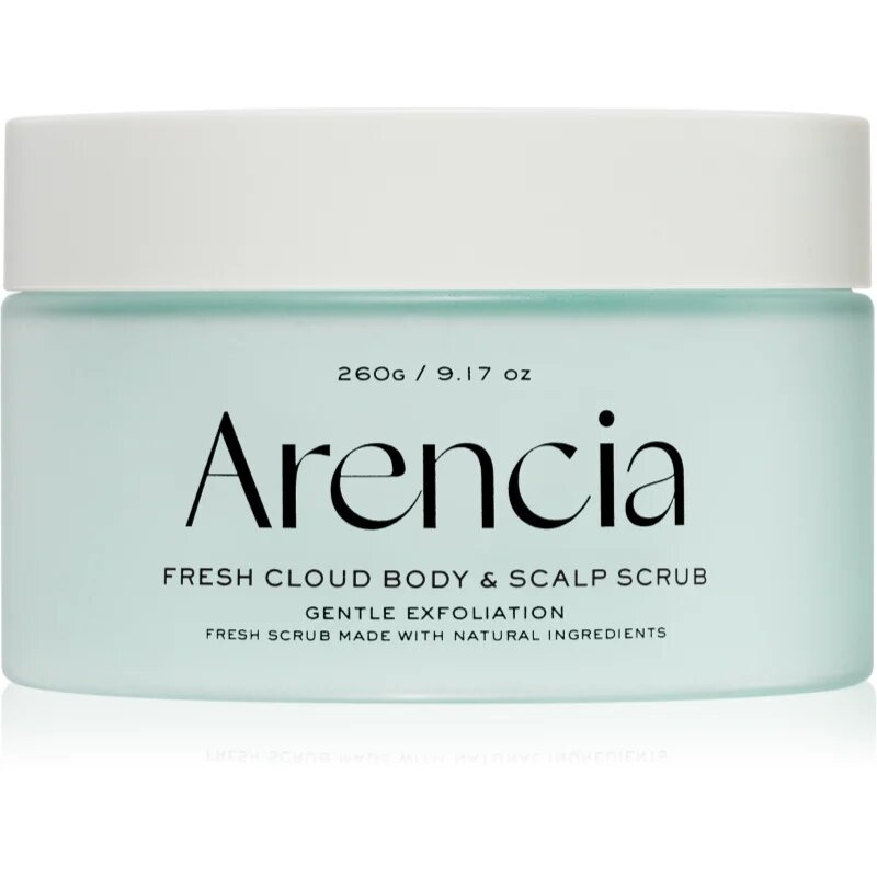 Arencia Fresh Cloud French Mint & Lily jemný peeling na tělo a vlasy 260 g