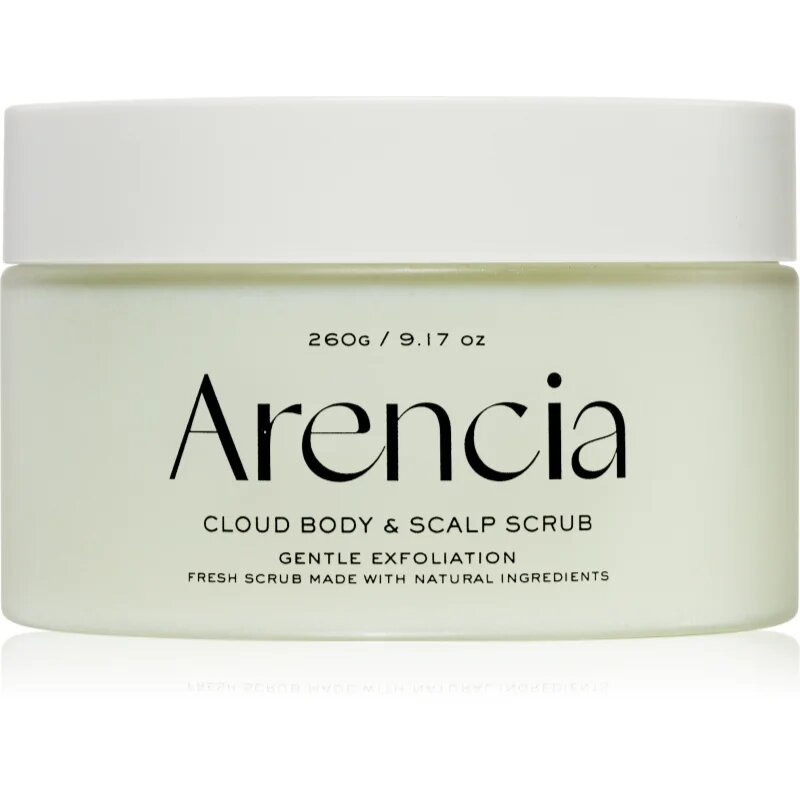 Arencia Fresh Cloud Geranium & Primrose jemný peeling na tělo a vlasy 260 g