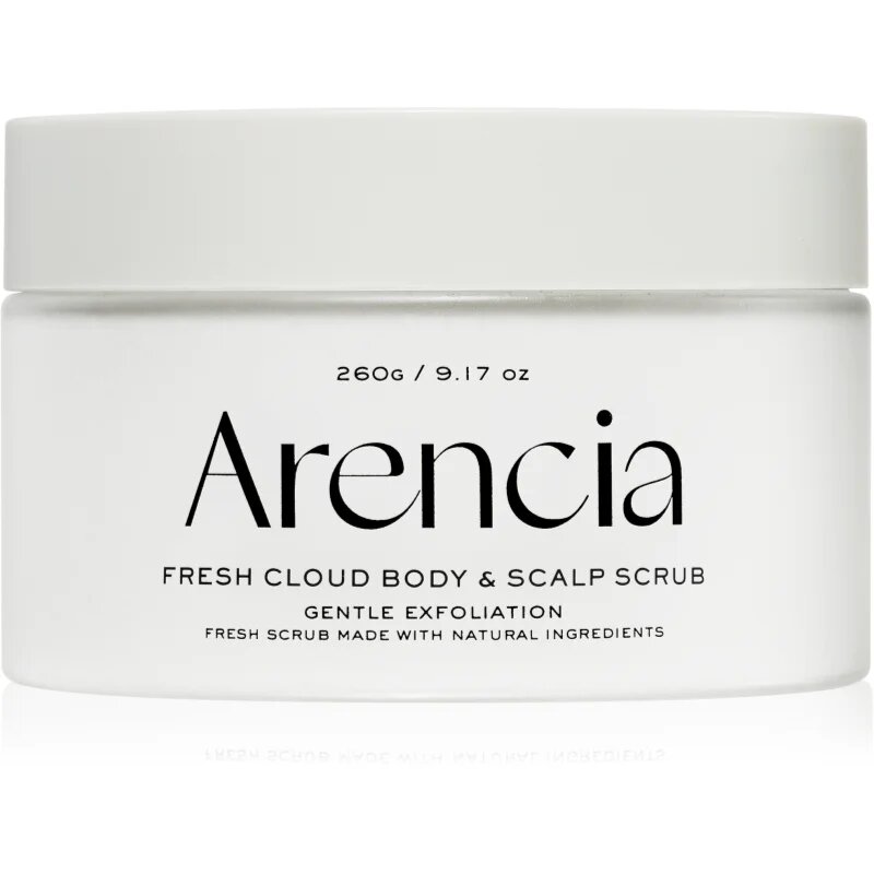 Arencia Fresh Cloud White Tea & Neroli jemný peeling na tělo a vlasy 260 g
