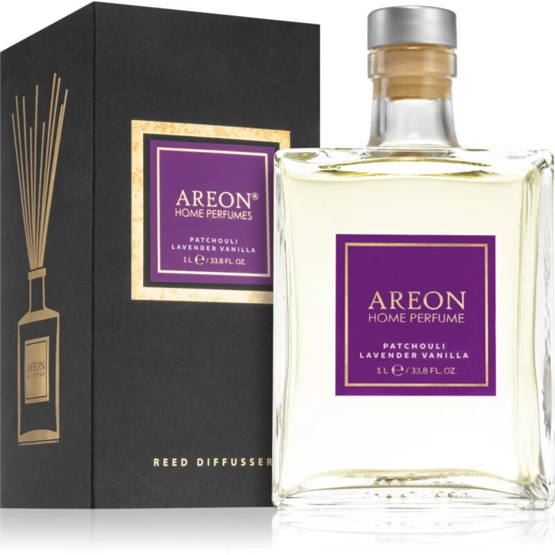 Areon Home Black Patchouli Lavender Vanilla aroma difuzér s náplní 1000 ml