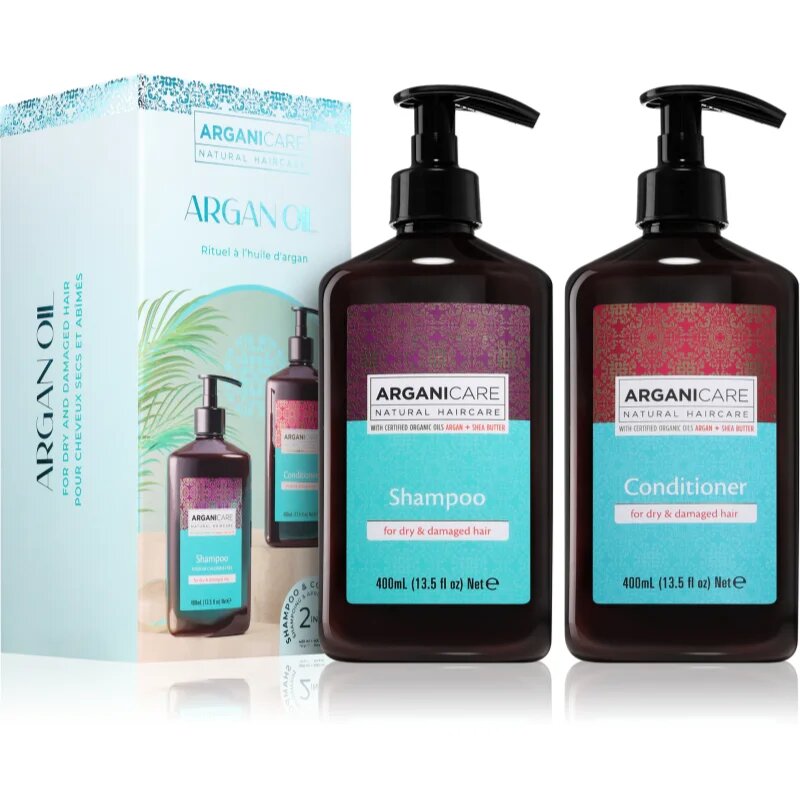 Arganicare Argan Oil Set dárková sada pro suché a poškozené vlasy 1 ks