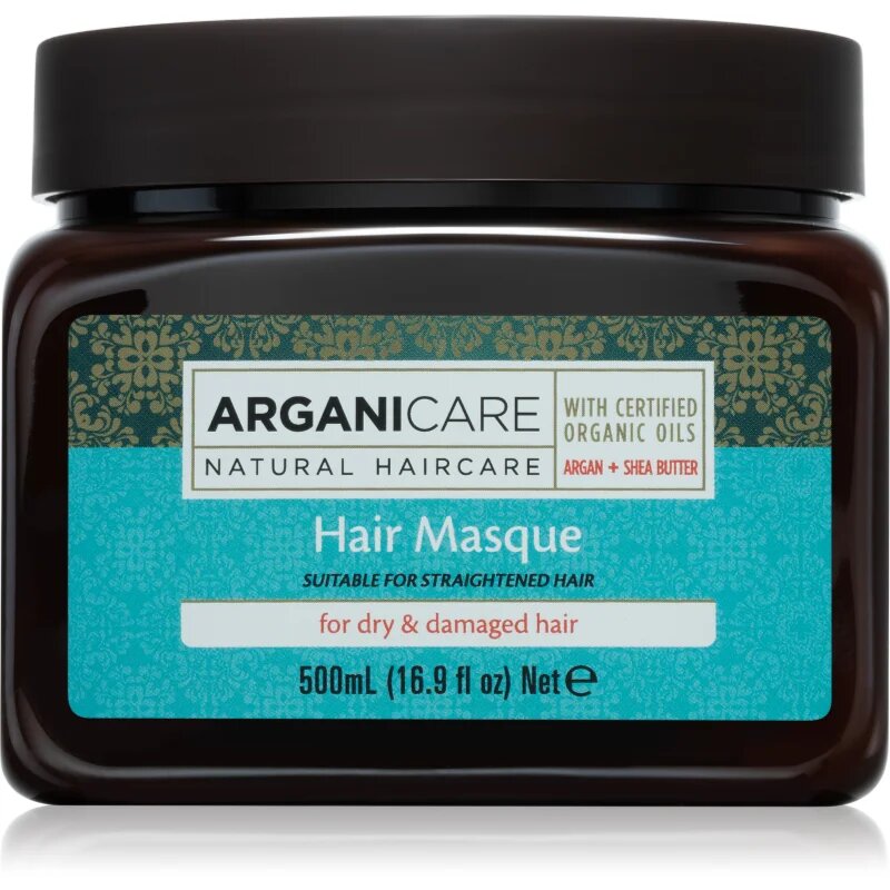 Arganicare Argan Oil & Shea Butter Hair Masque hydratační a vyživující maska pro suché a poškozené vlasy 500 ml