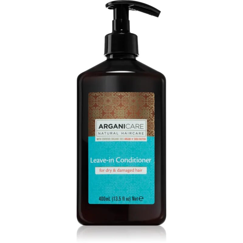 Arganicare Argan Oil & Shea Butter Leave-In Conditioner bezoplachový kondicionér pro suché a poškozené vlasy 400 ml