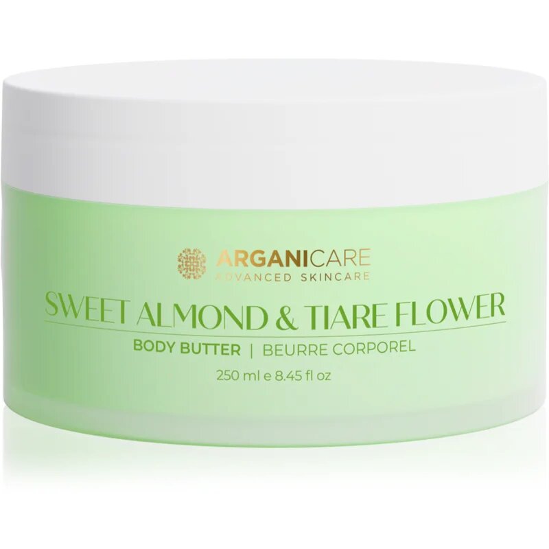 Arganicare Body Butter Almond & Tiare Flower tělové máslo s bambuckým máslem 250 ml